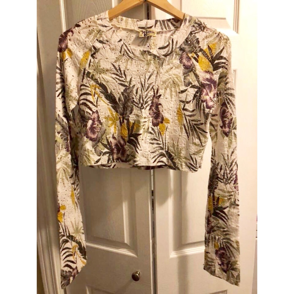 SMYM Cher top, purple Hawaiian